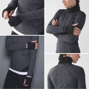 Lululemon Half Zip Pullover Base Runner size 8 Medium VG Cond Many Pockets, Long